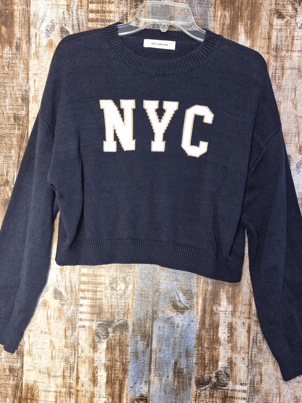 Women’s Navy NYC Crewneck Sweater